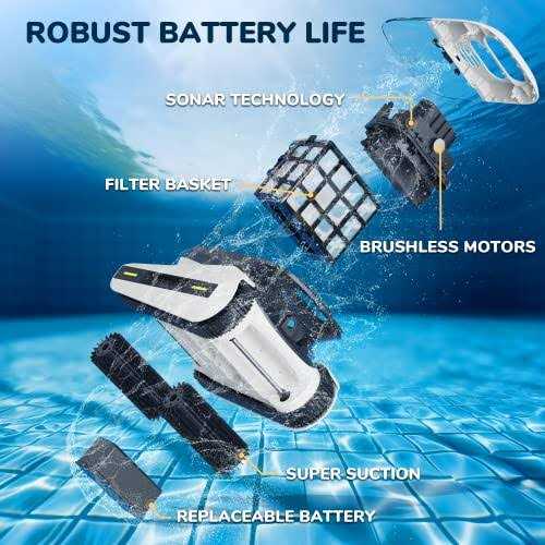 Seauto Seal SE Robotic Pool Vacuum-Intelligent Path Planning Automatic Pool Cleaner - Image 4
