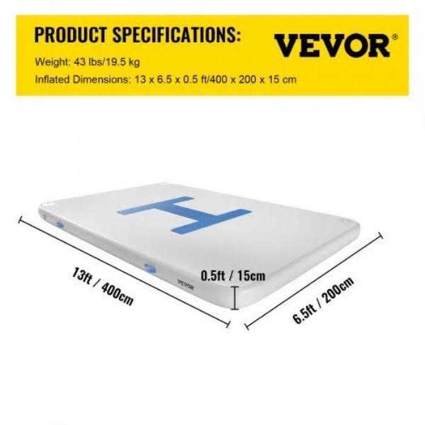 VEVOR Iatable Dock Platform Iatable Floating Dock with Electric Air Pump - Image 2