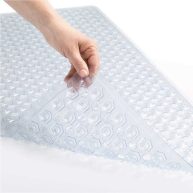 The Original Gorilla Grip Patented Shower and Bathtub Mat, 35×16, Long Bath Tub Floor Mats with Suction Cups and Drainage Holes, Machine Washable and