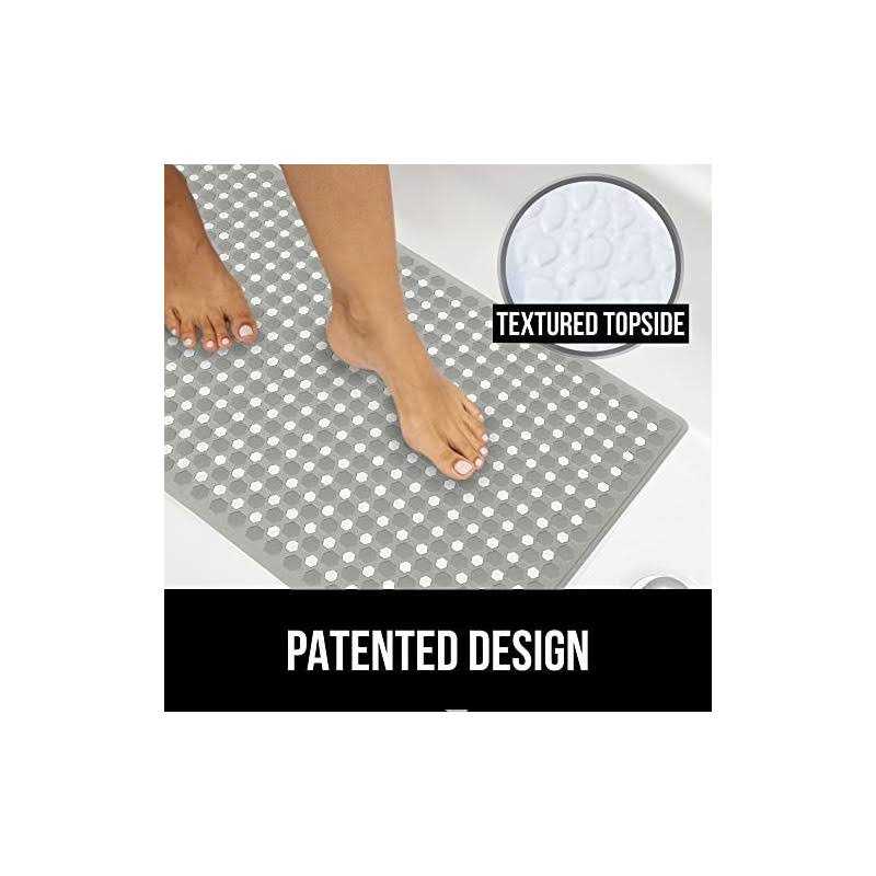 The Original Gorilla Grip Patented Shower and Bathtub Mat, 35×16, Long Bath Tub Floor Mats with Suction Cups and Drainage Holes, Machine Washable and - Image 3