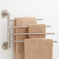 Signature Hardware 921736 Colvin Four Swing Arm Brass Towel Bar