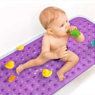 Sheepping Baby Bath Mat Non Slip Extra Long Bathtub Mat for Kids 40 X 16 Inch