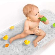 Sheepping Baby Bath Mat Non Slip Extra Long Bathtub Mat for Kids 40 X 16 Inch
