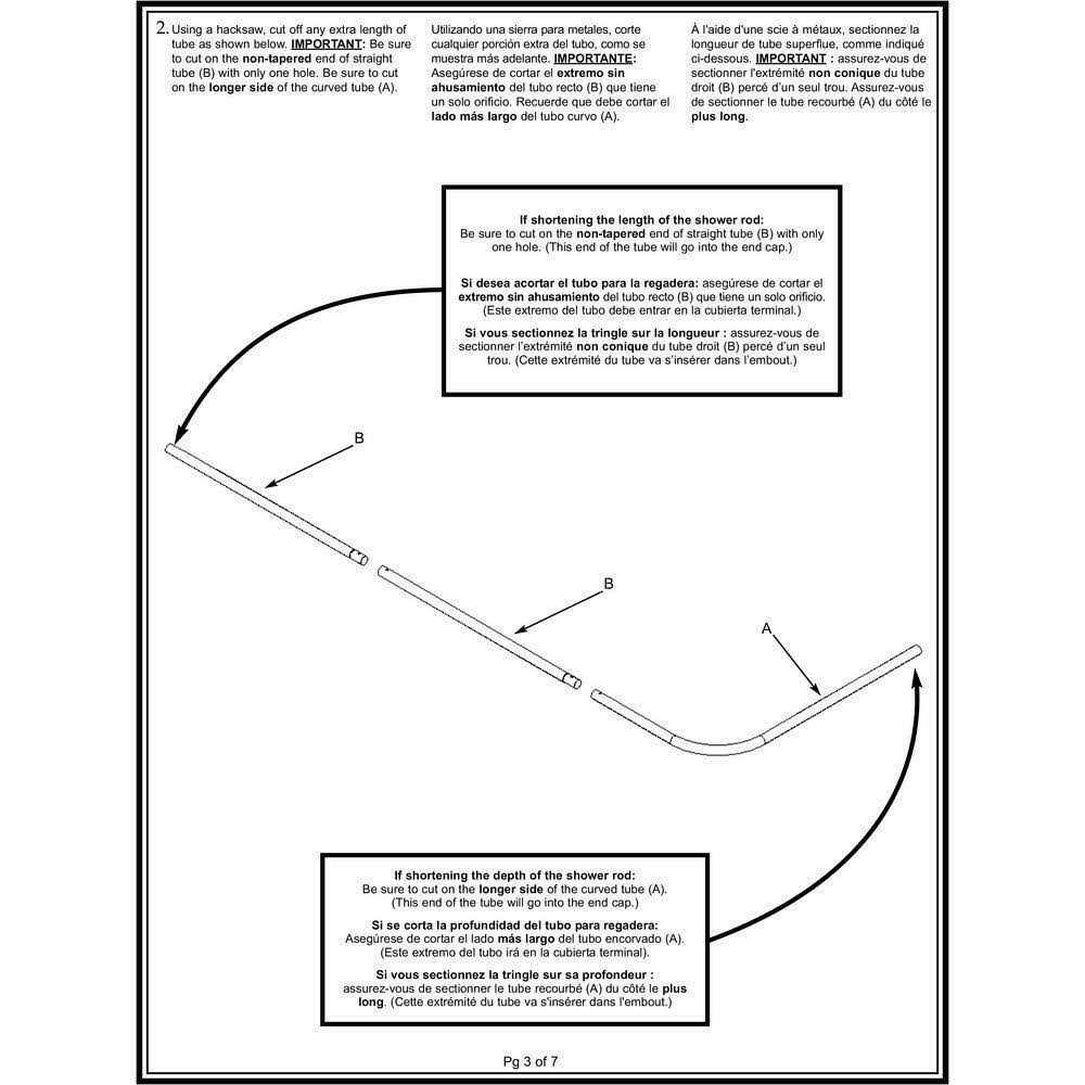 Utopia Alley Rustproof L Shaped Corner Shower Curtain Rod LR1 - Image 2