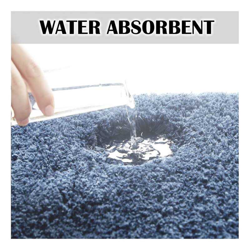 Suchtale Bathroom Rug Non Slip Bath Mat for Bathroom Water Absorbent Soft Microfiber Shaggy Bathroom Mat Machine Washable - Image 2