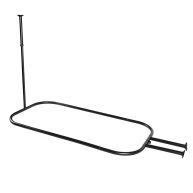 Utopia Alley Hoop Shower Rod for Clawfoot Tub