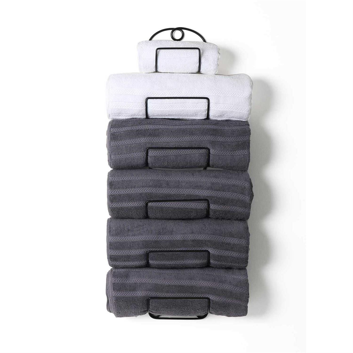 Soduku Towel Rack Wall Mounted Metal Wine Rack Towel Shelf for Bathroom