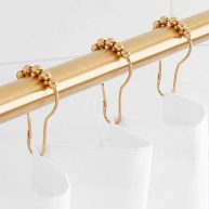 Signature Hardware Roller Ball Shower Curtain Rings Set of 12