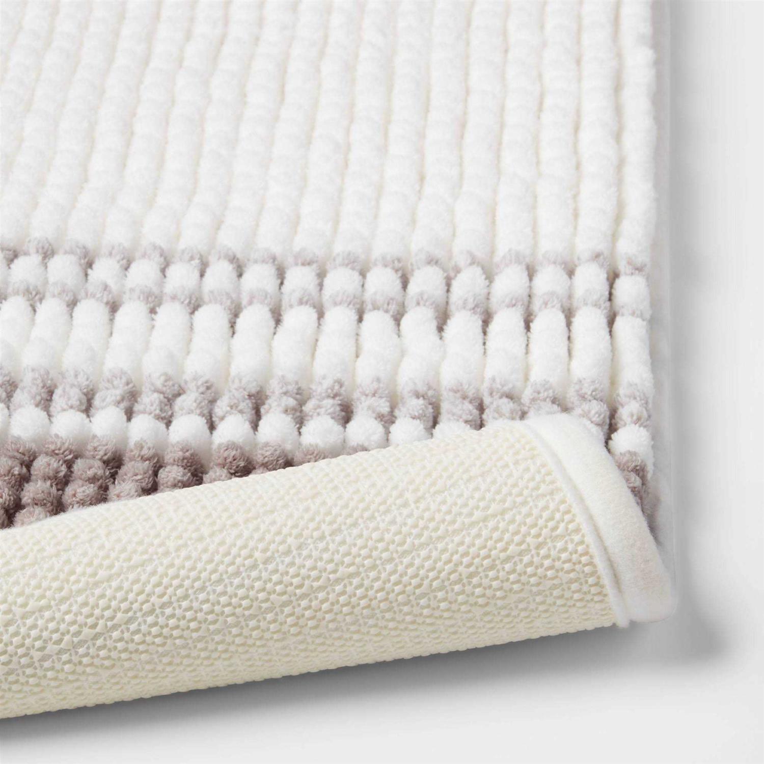 Threshold 20×34 Low Chenille Memory Foam Bath Rug Navy - Image 3