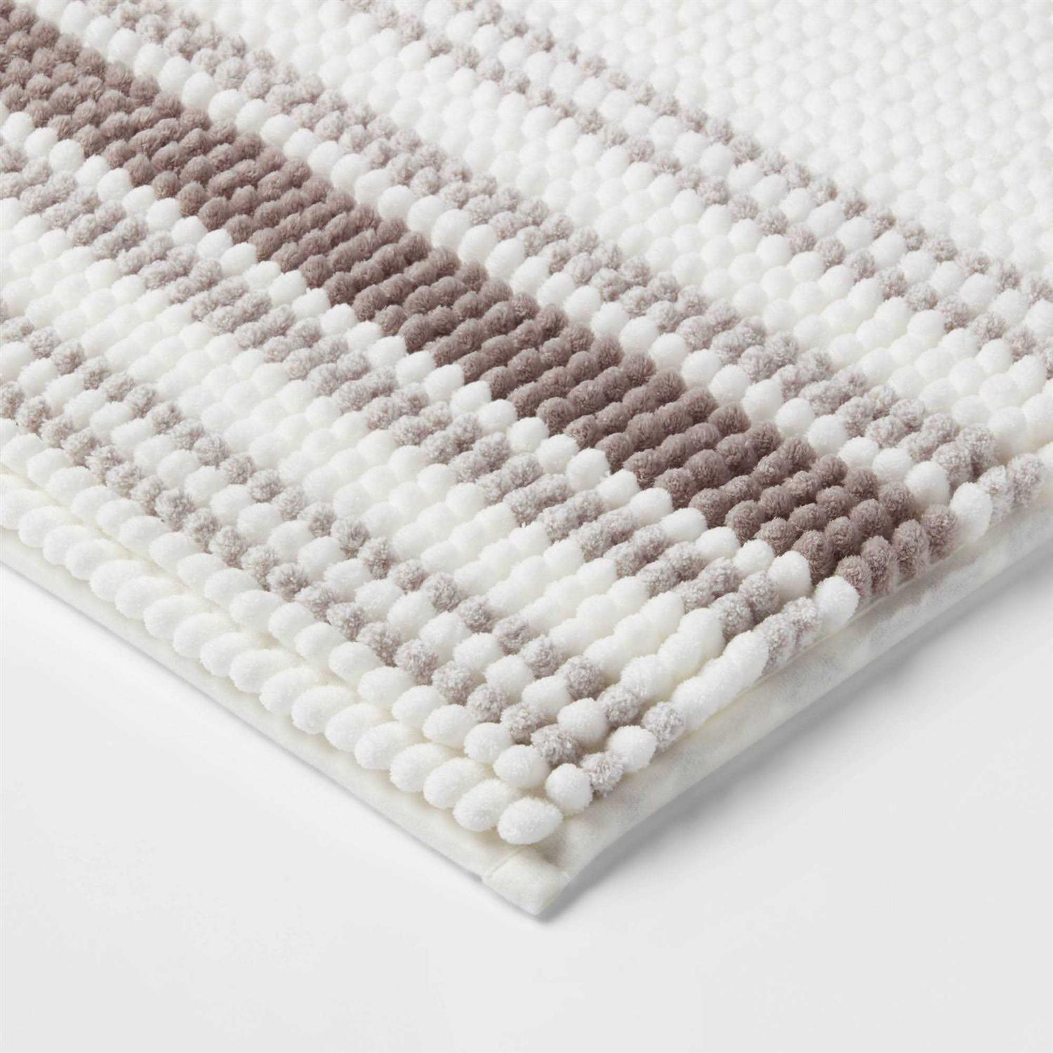 Threshold 20×34 Low Chenille Memory Foam Bath Rug Navy - Image 5