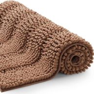 Tengtenglink Bath Mats for Bathroom Thick Soft Chenille Floor Mats Non Slip Shower Mats Ultra Water Absorbent Doormat