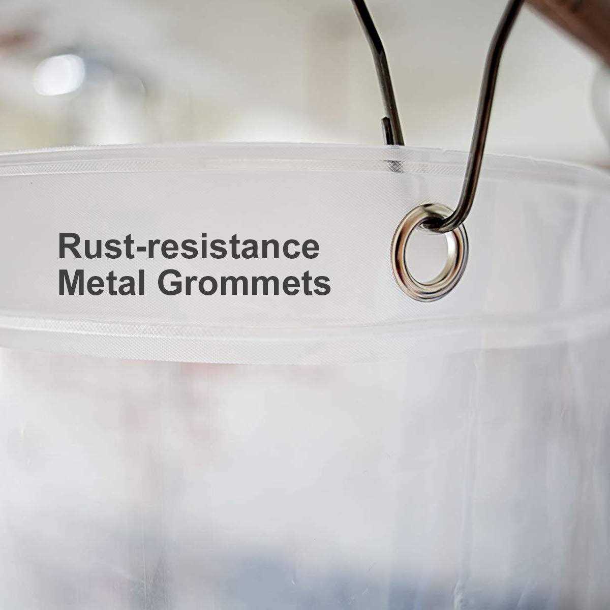 Ryhpez Shower Curtain Liner Clear Shower Curtain Set with Hooks - Image 2