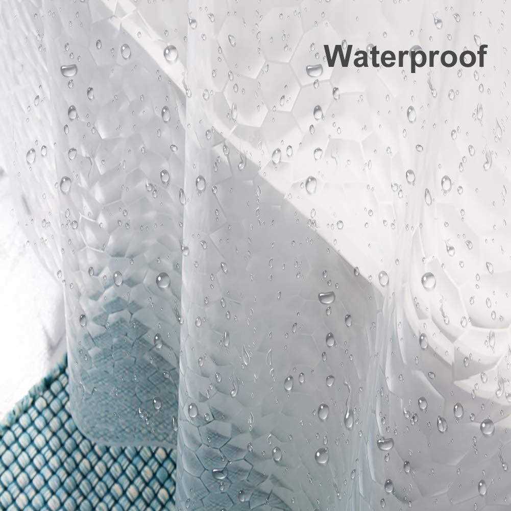 Ryhpez Shower Curtain Liner Clear Shower Curtain Set with Hooks - Image 3