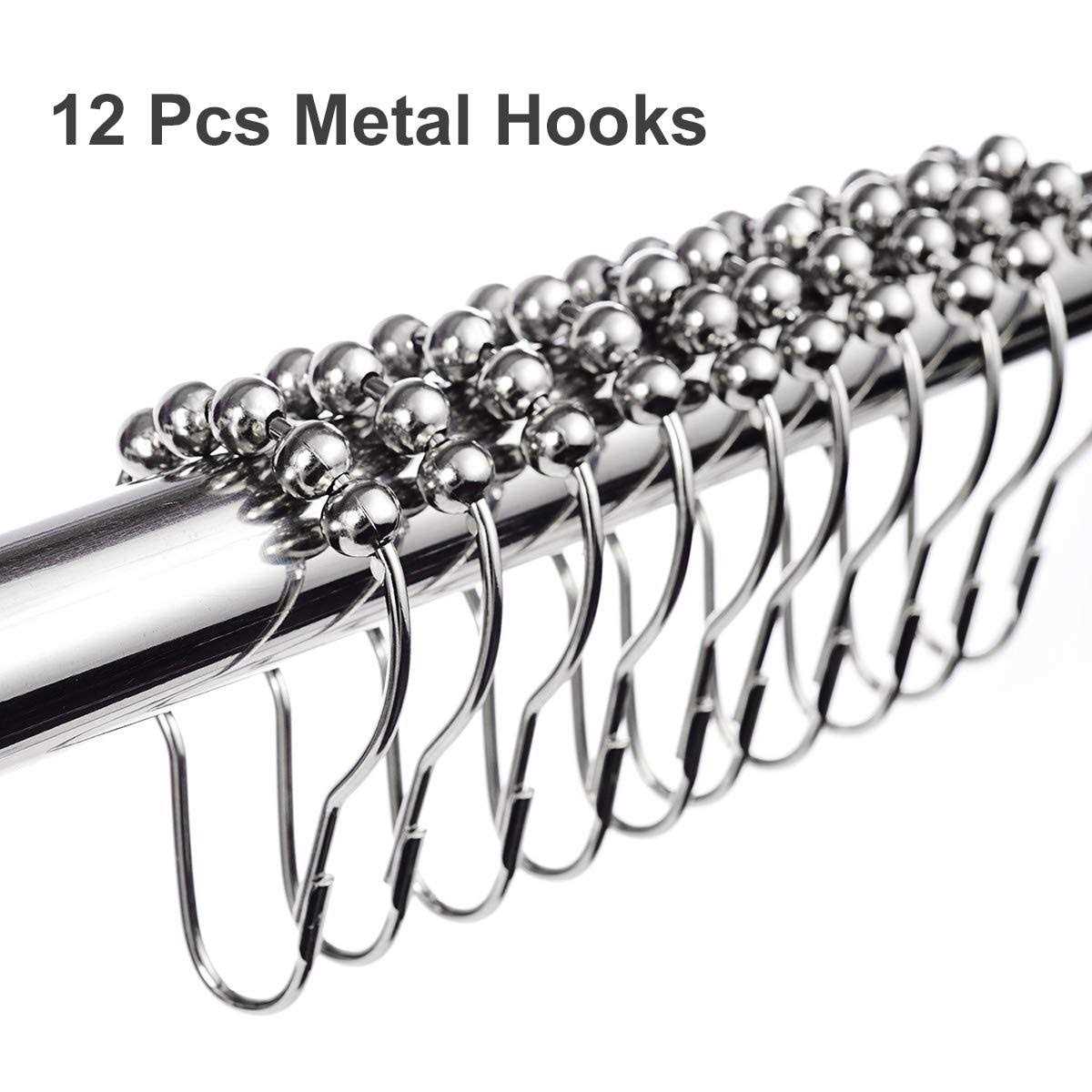 Ryhpez Shower Curtain Liner Clear Shower Curtain Set with Hooks - Image 5