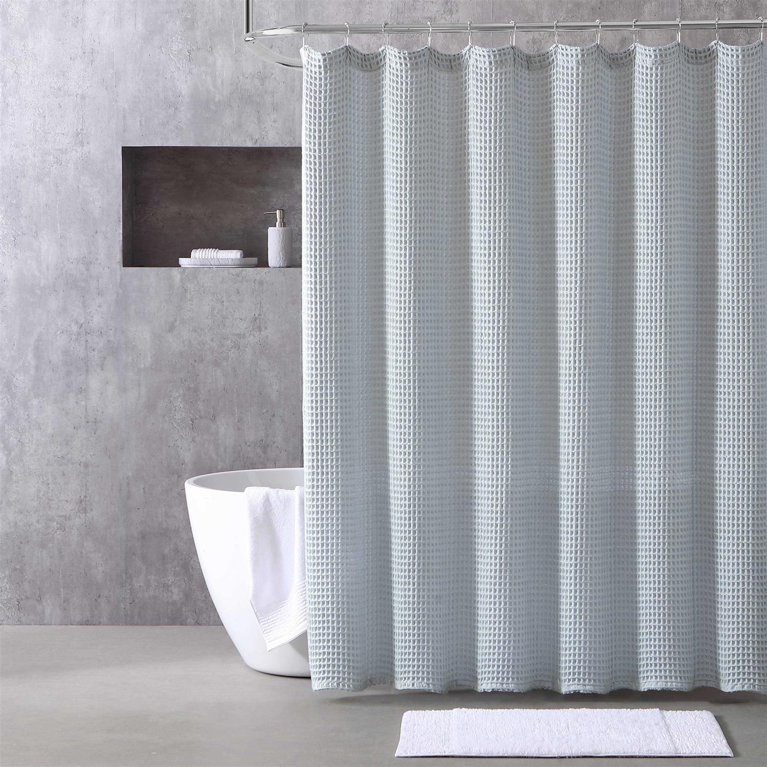 Vera Wang Marled Waffle Shower Curtain