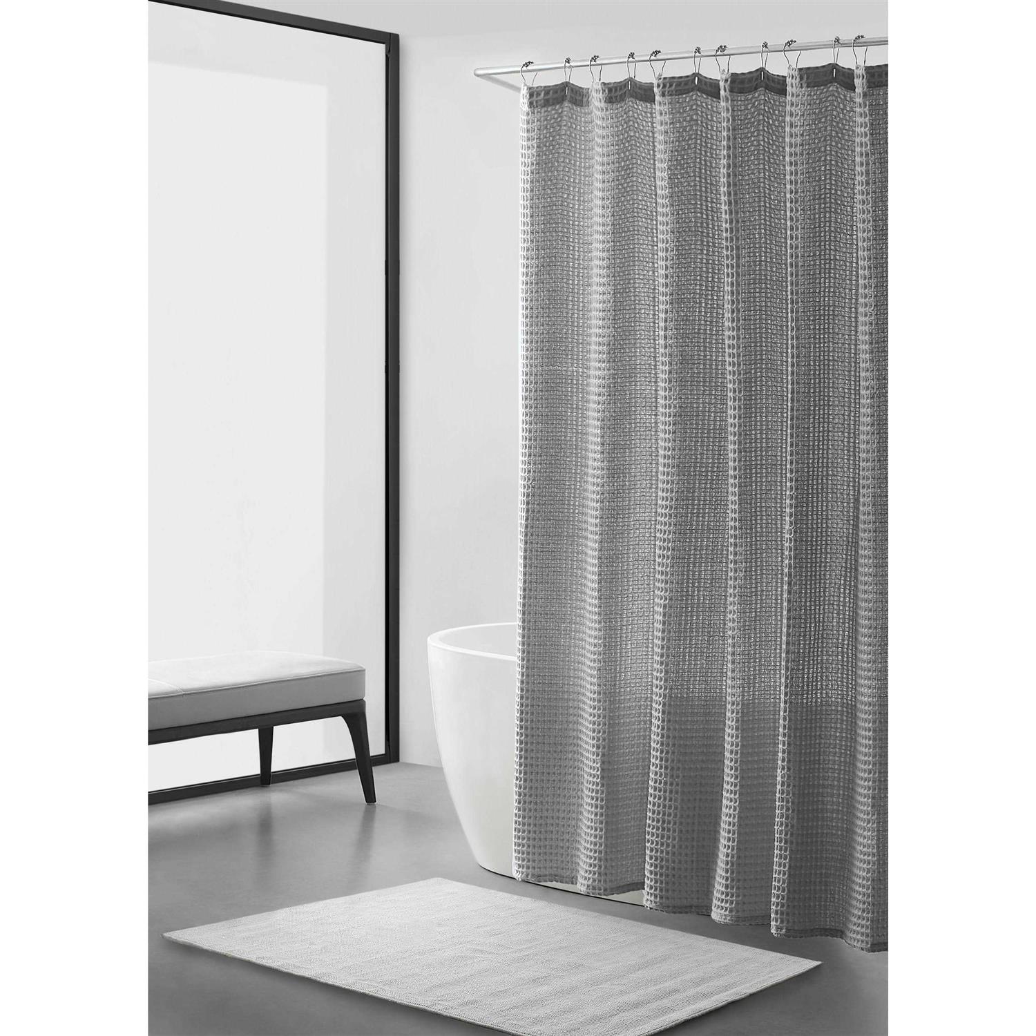 Vera Wang Marled Waffle Shower Curtain - Image 4