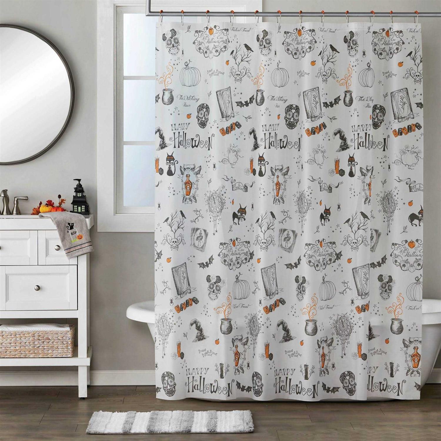 SKL Home Happy Halloween PEVA Shower Curtain and Hook Set - Image 4
