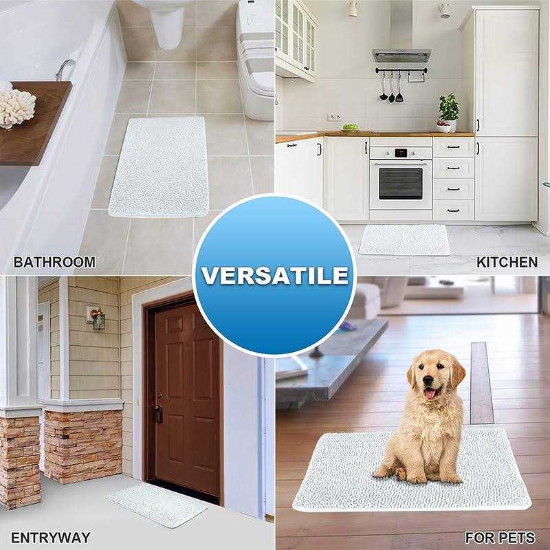 Secura Housewares Soft Microfiber Bathroom Rugs Non Slip Bath Mat for Door - Image 2