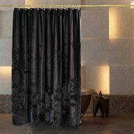 TAMGHO Crushed Velvet Shower Curtain Shower Curtain for Bathroom Shower Curtain Gold Hooks