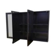 Winston Porter Searle Surface Mount Framed 3 Door Medicine Cabinet with 2 Shelves Finish