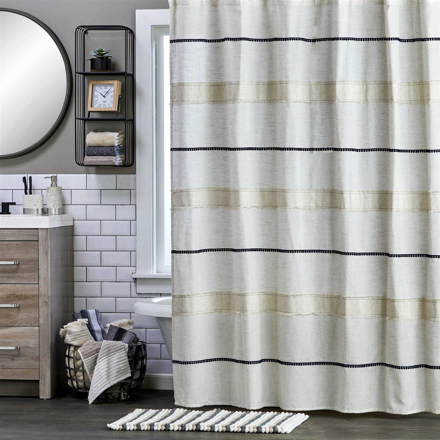 SKL Home Frayser Shower Curtain Linen - Image 2