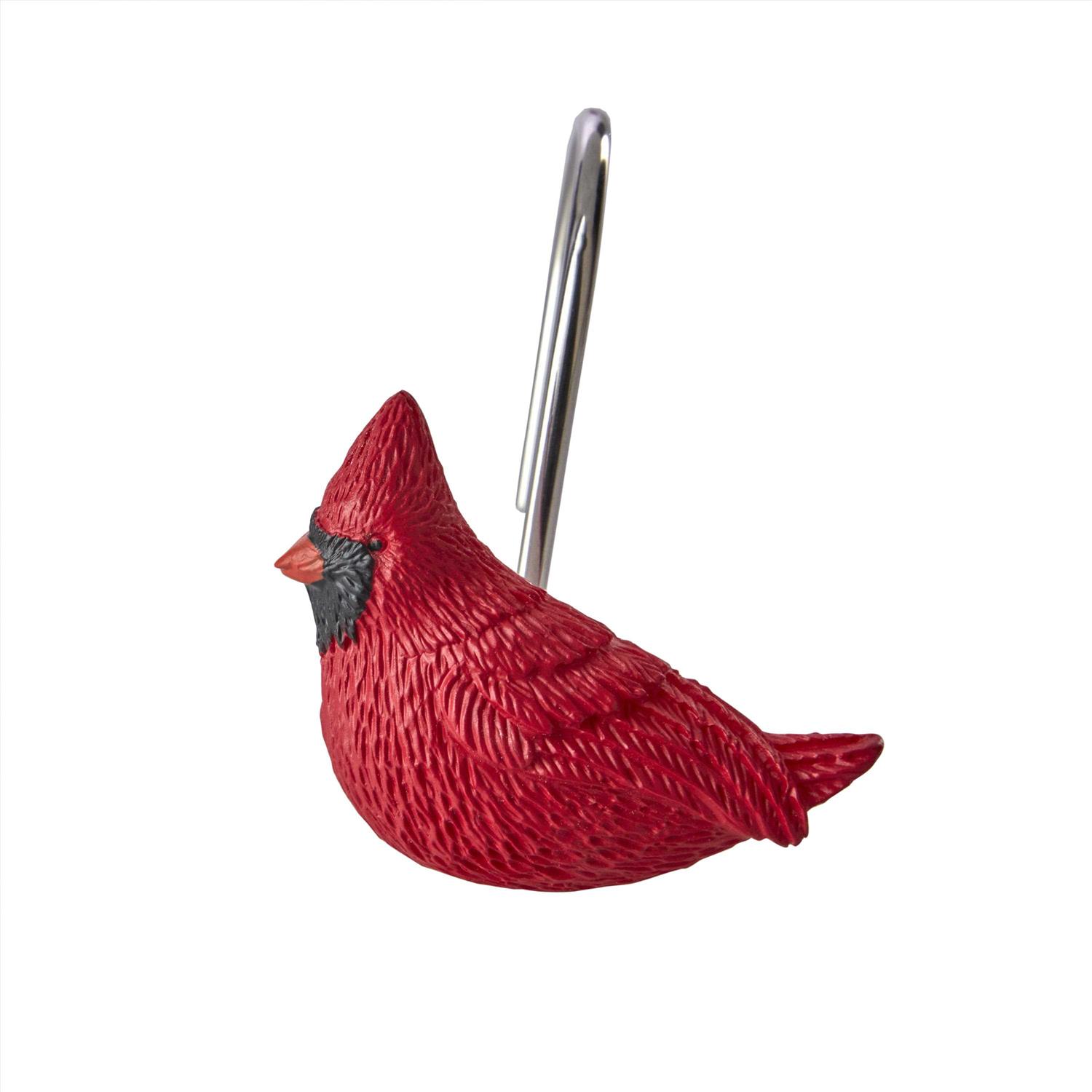 SKL Home Berry Cardinal Shower Curtain and Hook Set - Image 3