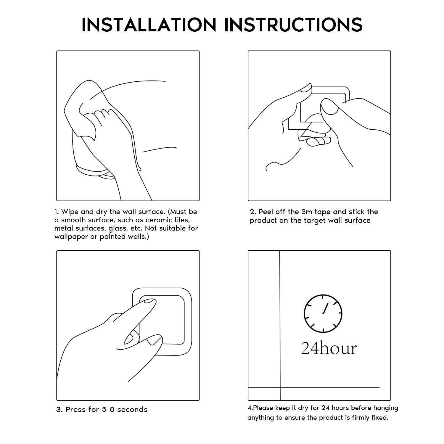 Taozun hand Towel Holder/hand Towel Ring Self Adhesive Bathroom Towel Bar Stick on Wall - Image 5