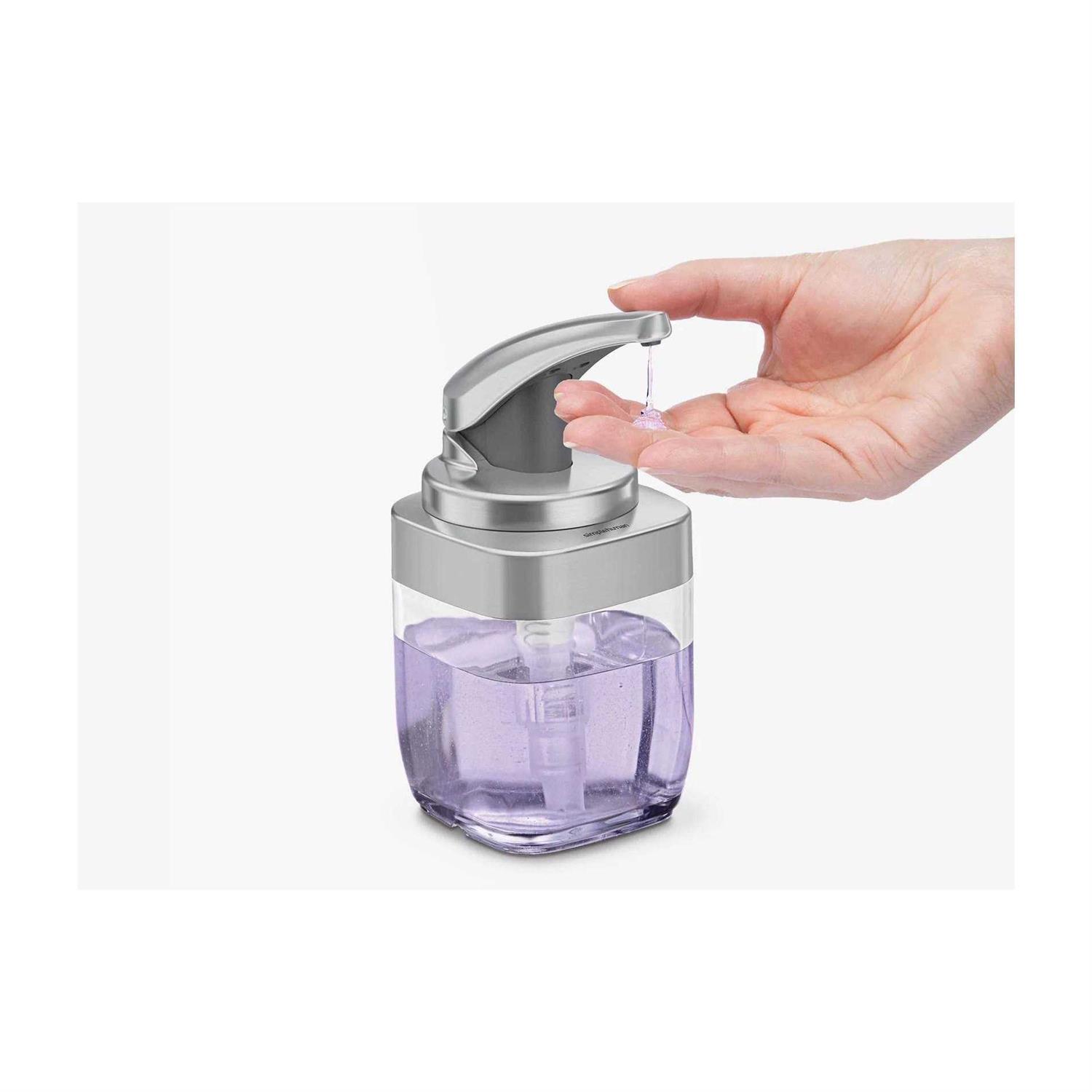 simplehuman 15 fl. oz. Square Push Pump Soap Dispenser - Image 3