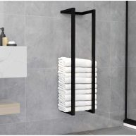 vidaXL Towel Rack Black 9.8×7.9×37.4 Iron