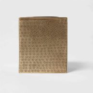 Threshold Hammered Metal Tissue Cover Brass