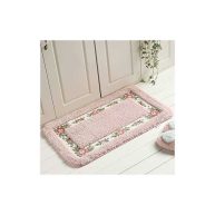 Saddrop Pretty Floral Rural Style Romantic Rose Flower Rug Shaggy Area Rugs Soft