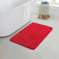 Yafa Home Fashion 1 Piece Solid Microfiber Soft Bathroom Rug