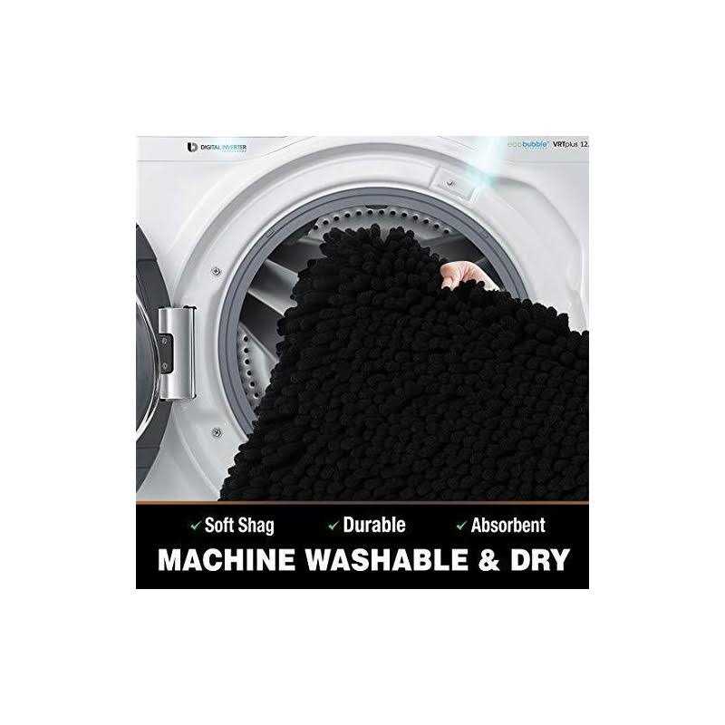 smiry Luxury Chenille Bath Rug, Extra Soft and Absorbent Shaggy Bathroom Mat Rugs - Image 2
