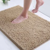 smiry Luxury Chenille Bath Rug, Extra Soft and Absorbent Shaggy Bathroom Mat Rugs