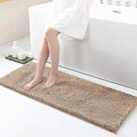 smiry Luxury Chenille Bath Rug, Extra Soft and Absorbent Shaggy Bathroom Mat Rugs