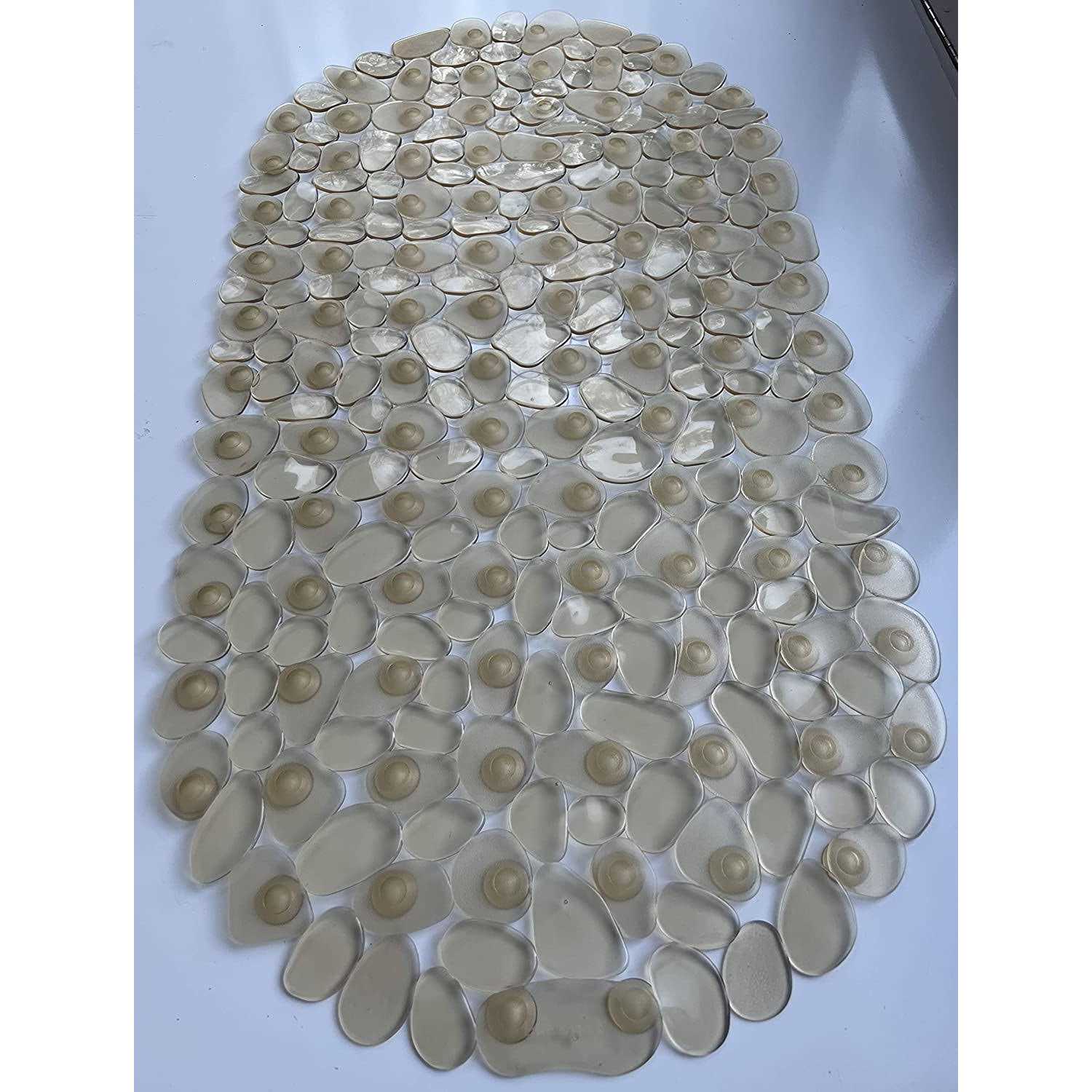 Tike Smart Pebbles Non-Slip Bathtub & Shower Mat 27×14 Oval Non-Toxic - Image 2