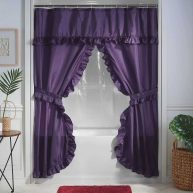 Stoneberry Home Ruffled Shower Curtain Set