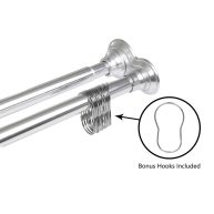Utopia Alley 42 72 in. Rustproof Aluminum Double Tension Straight Shower Curtain Rod