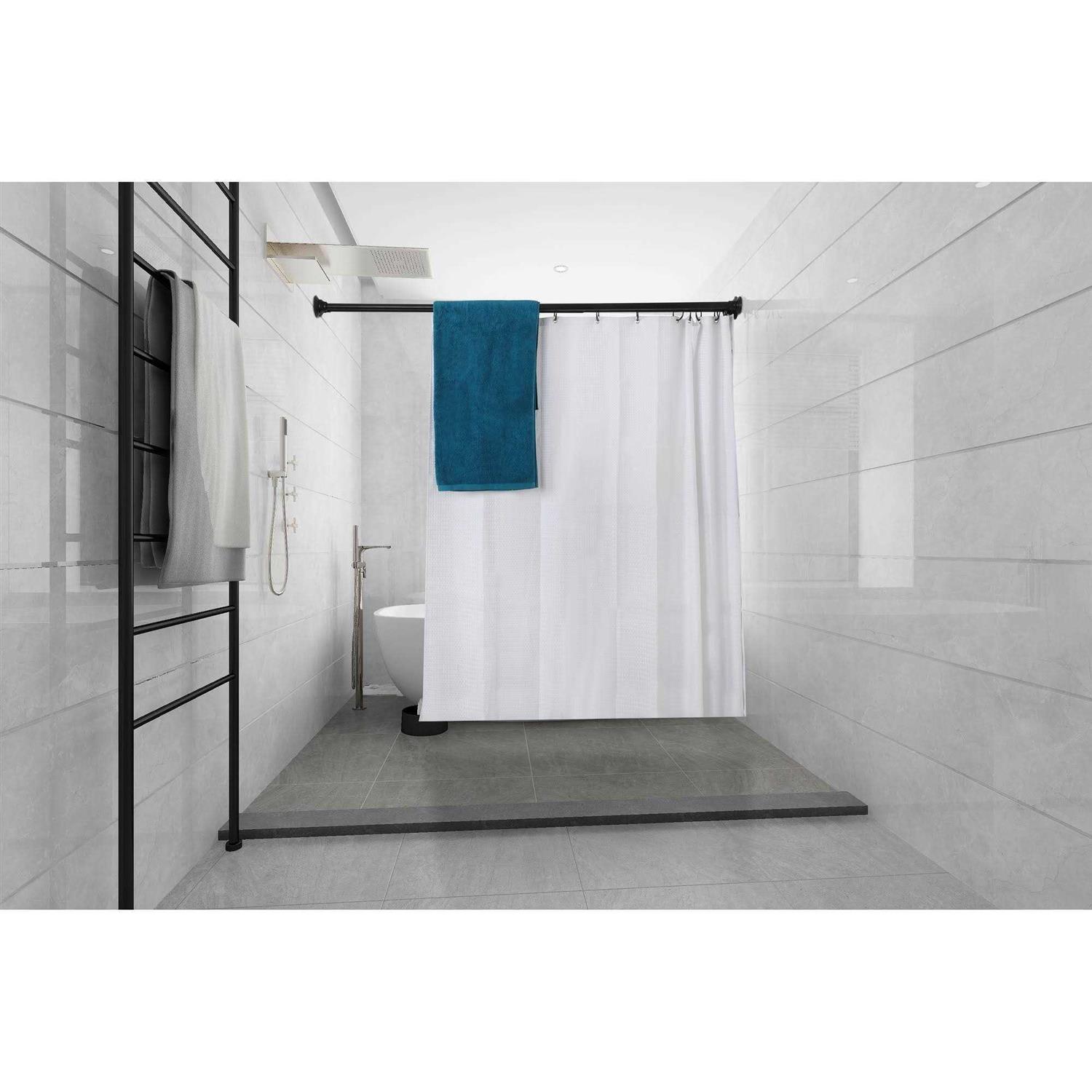 Utopia Alley 42 72 in. Rustproof Aluminum Double Tension Straight Shower Curtain Rod