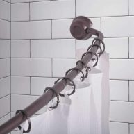 Utopia Alley Rustproof Curved Shower Rod Aluminum CR2RB
