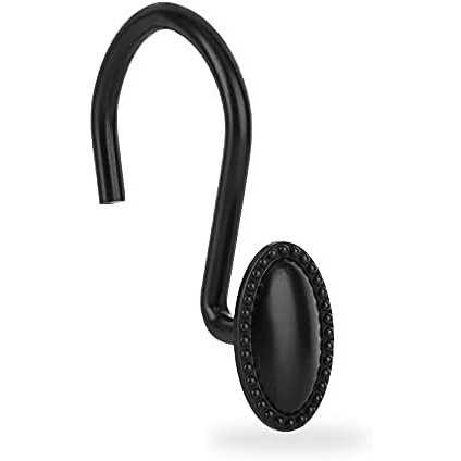 Shower Curtain Hooks Decorative Shower Curtain Rings Rust Resistant Metal Shower Hooks for Bathroom - Image 4