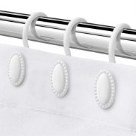 Shower Curtain Hooks Decorative Shower Curtain Rings Rust Resistant Metal Shower Hooks for Bathroom