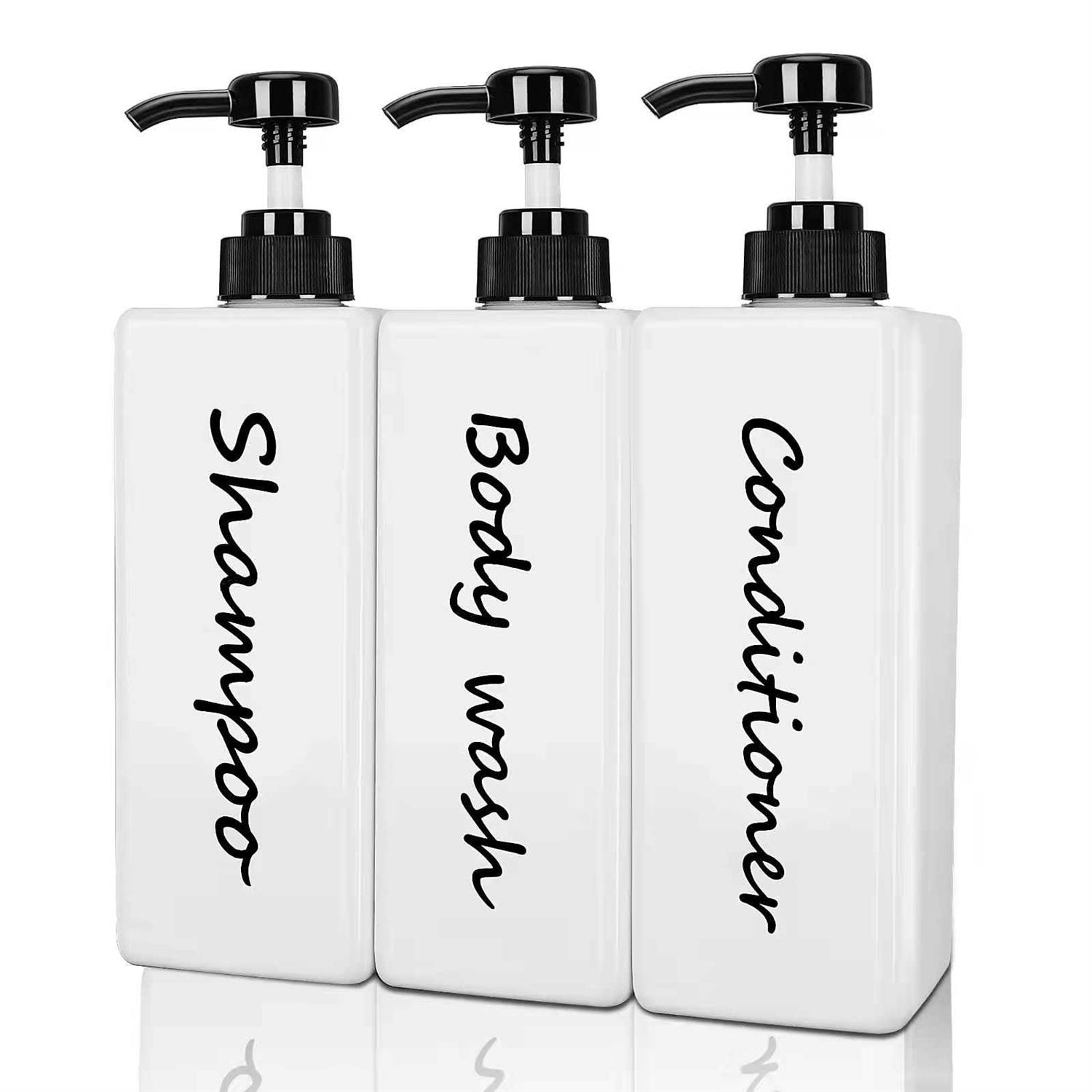 Shampoo and Conditioner Dispenser Modern Refillable Shampoo Pump Bottles for Shower Soap