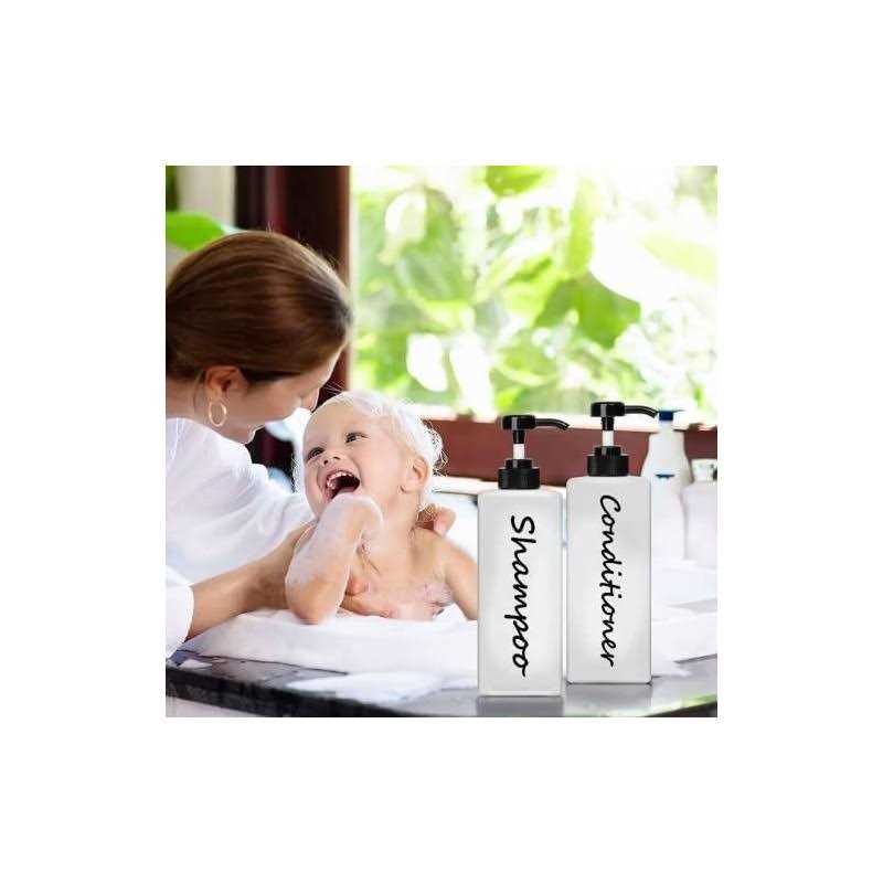 Shampoo and Conditioner Dispenser Modern Refillable Shampoo Pump Bottles for Shower Soap - Image 4