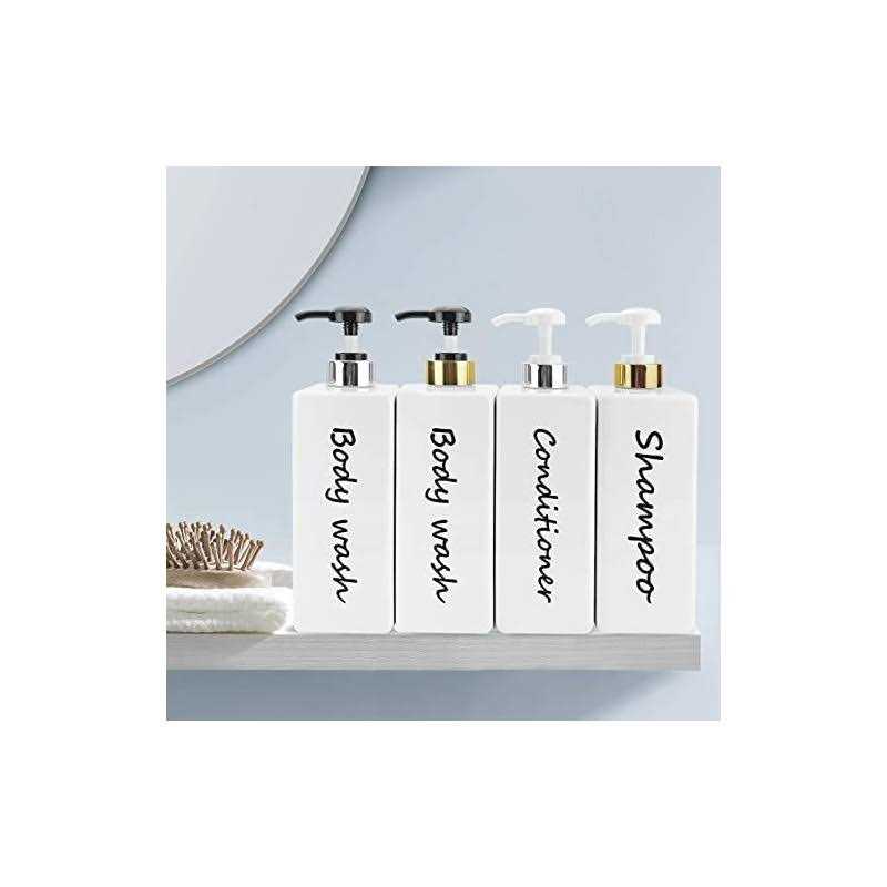 Shampoo and Conditioner Dispenser Modern Refillable Shampoo Pump Bottles for Shower Soap - Image 5