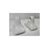 Vintage Snow White Ceramic Towel Bar Rod Rack Post Holder Brackets Tile Set Mid Century Modern Retro