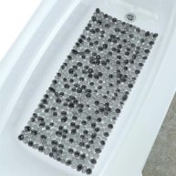 SlipX Solutions Extra Long Pebble Bath Mat Non-Slip 17 inchx38 inch