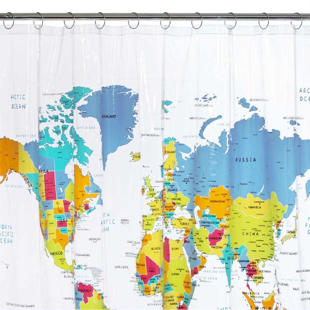 Saturday Knight Ltd The World Shower Curtain