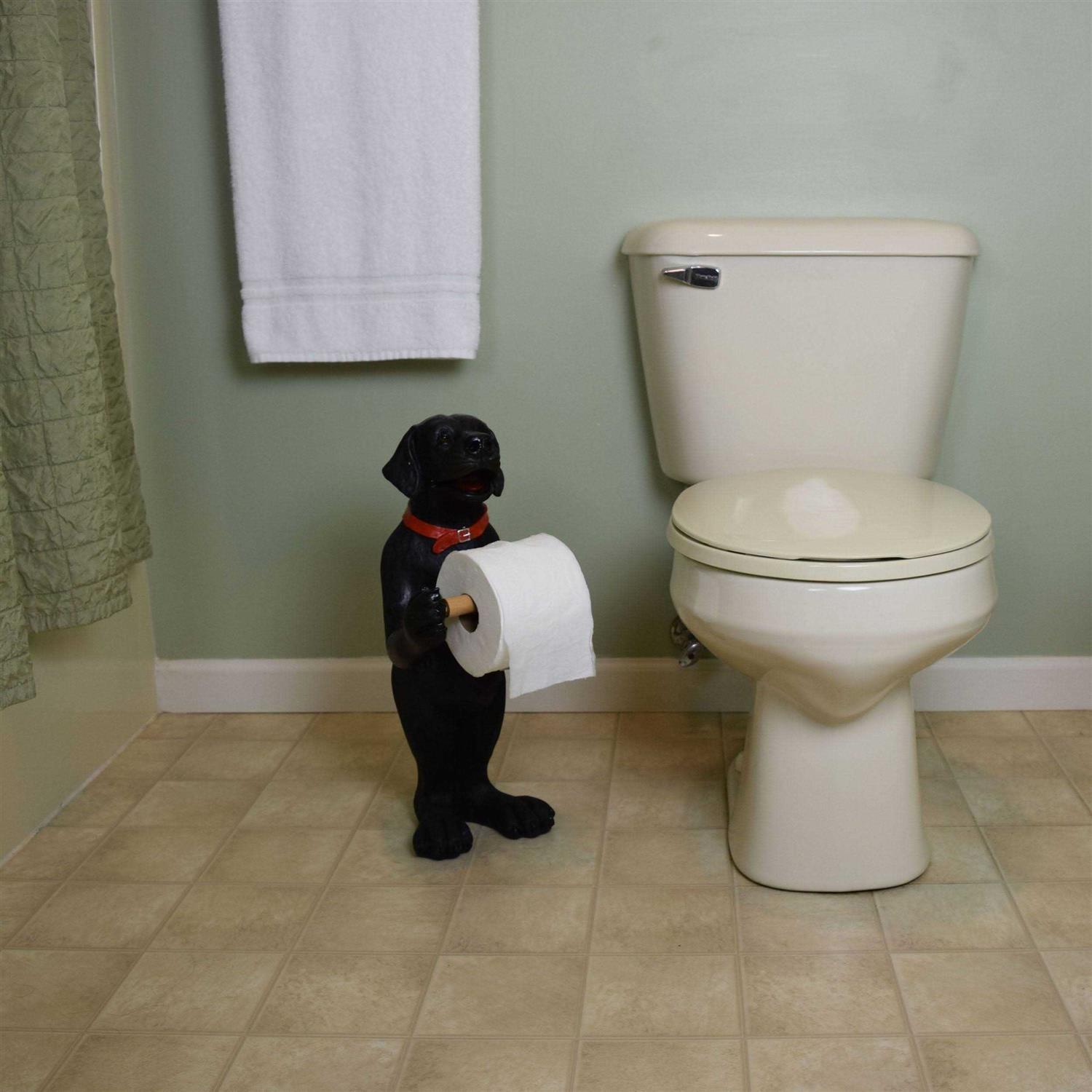 Rivers Edge Standing Toilet Paper Holder Black Lab 807 - Image 3