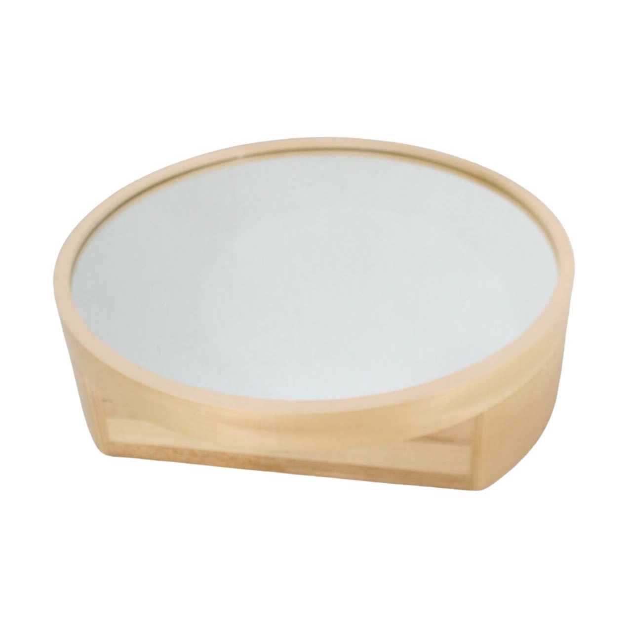 SDK Round Bathroom Mirror Cabinet Bathroom Wall Storage Cabinet Mirror Medicine Cabinet with Slow-Close Wooden Frame 3 Level